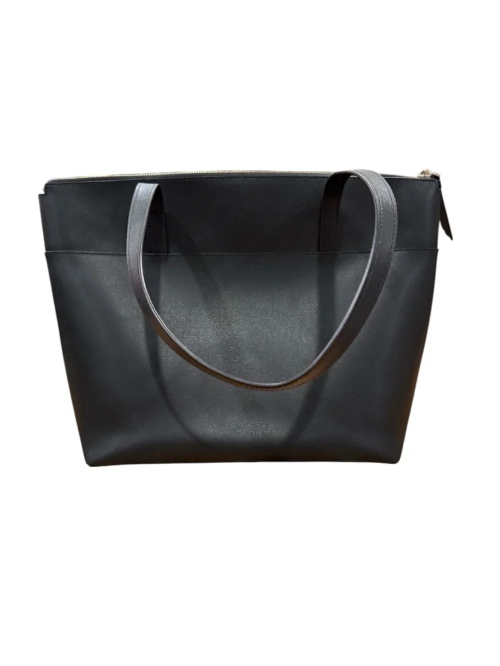 Kate Spade Patrice Black Leather Zipper Closure Shoulder Tote Purse Bag Charm